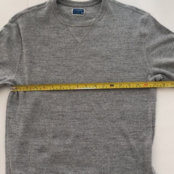 JCREW Cotton Crewneck Grey top. Grey, soft, long sleeve.Size M - Picture 6 of 8